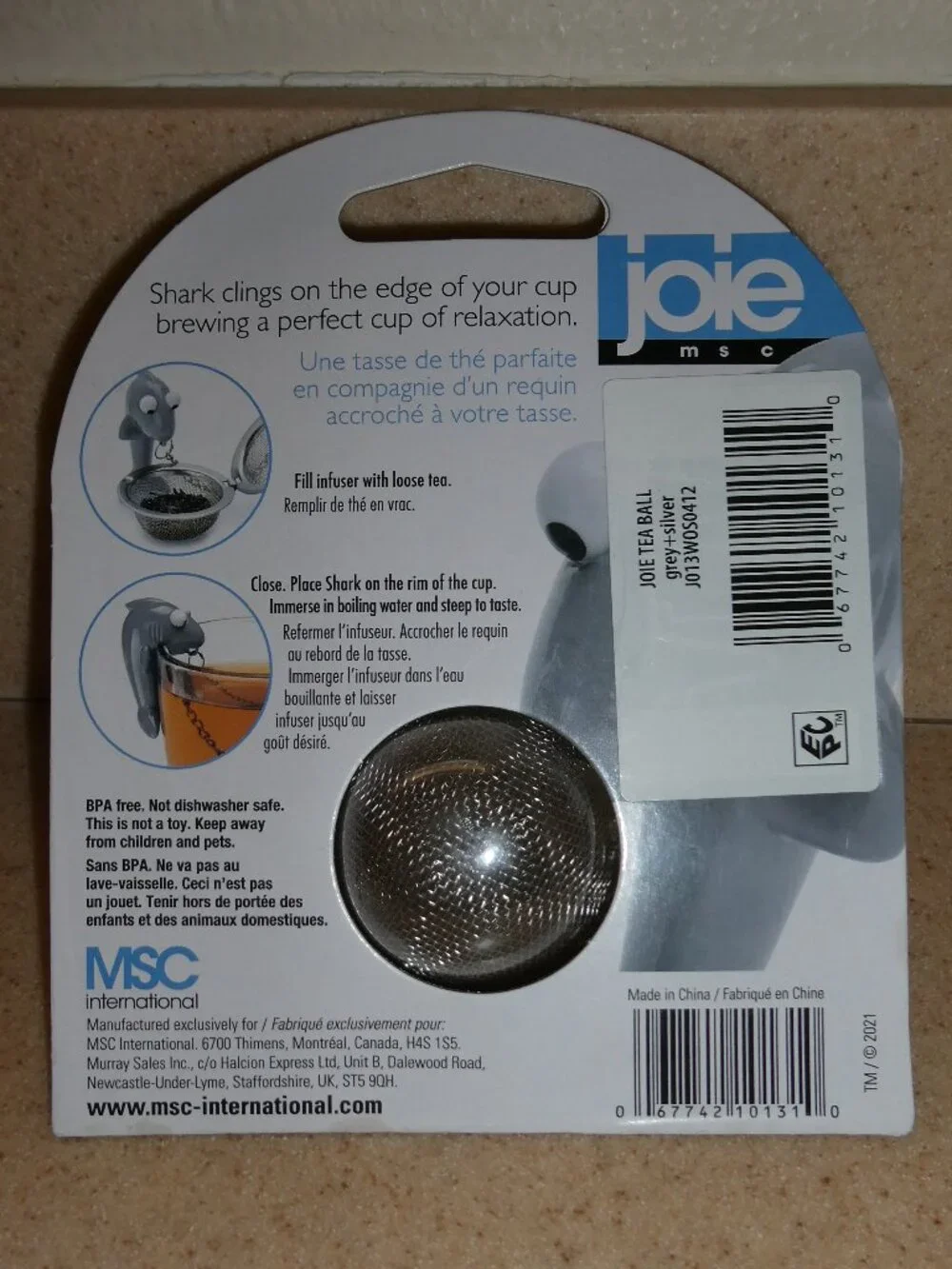 Jolie Shark Loose Leaf Tea Ball Stainless Steel Infuser - NEW